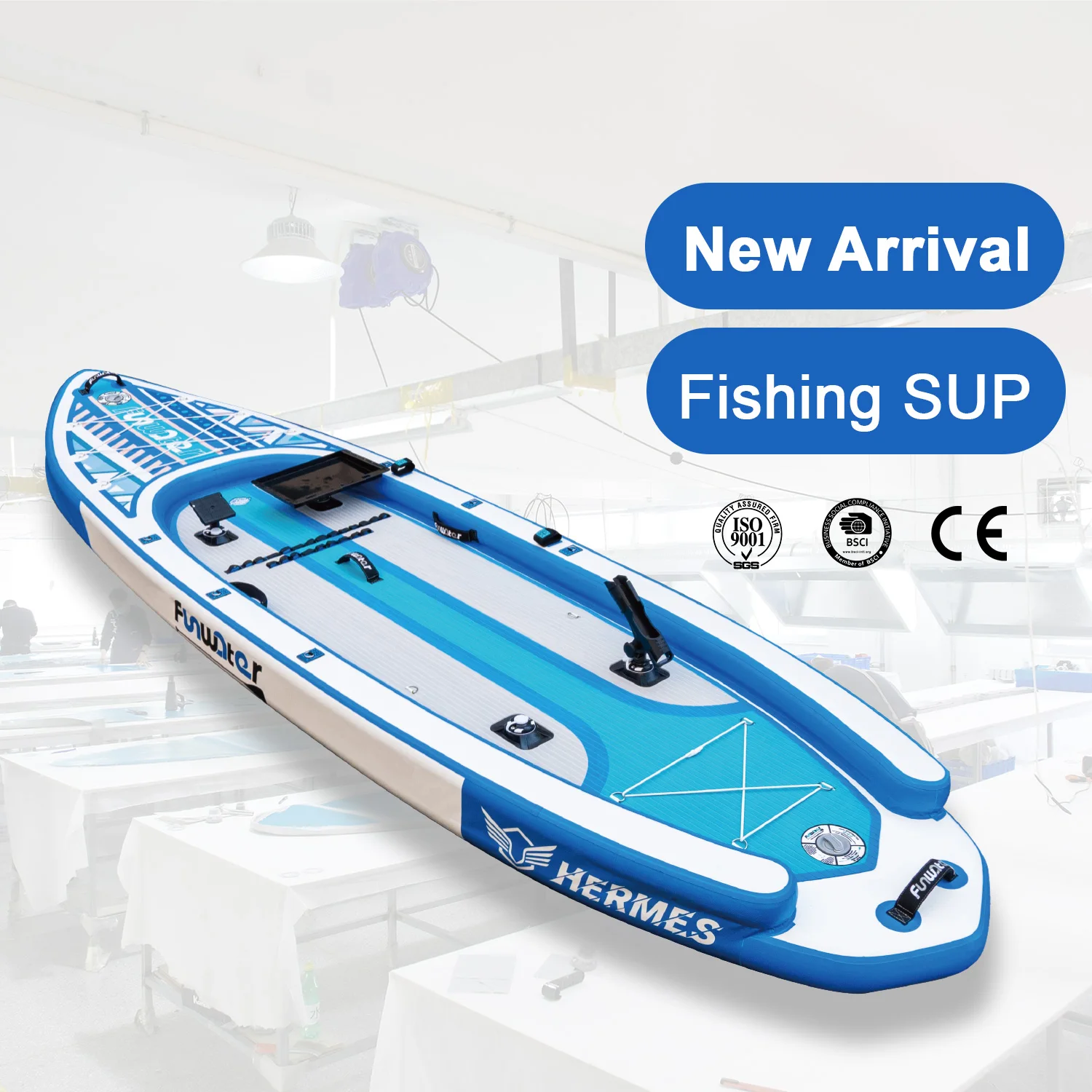 2023 New design OEM factory fiberglass fishing paddle board 11 ft measure board fish supboard inflatable surfboard