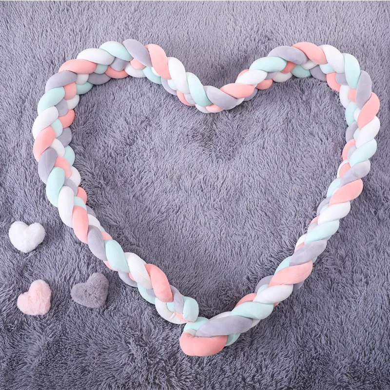 New born knot pillow parachoque de cama de beb crib protector baby braided bed bumper for cribbabys pillow