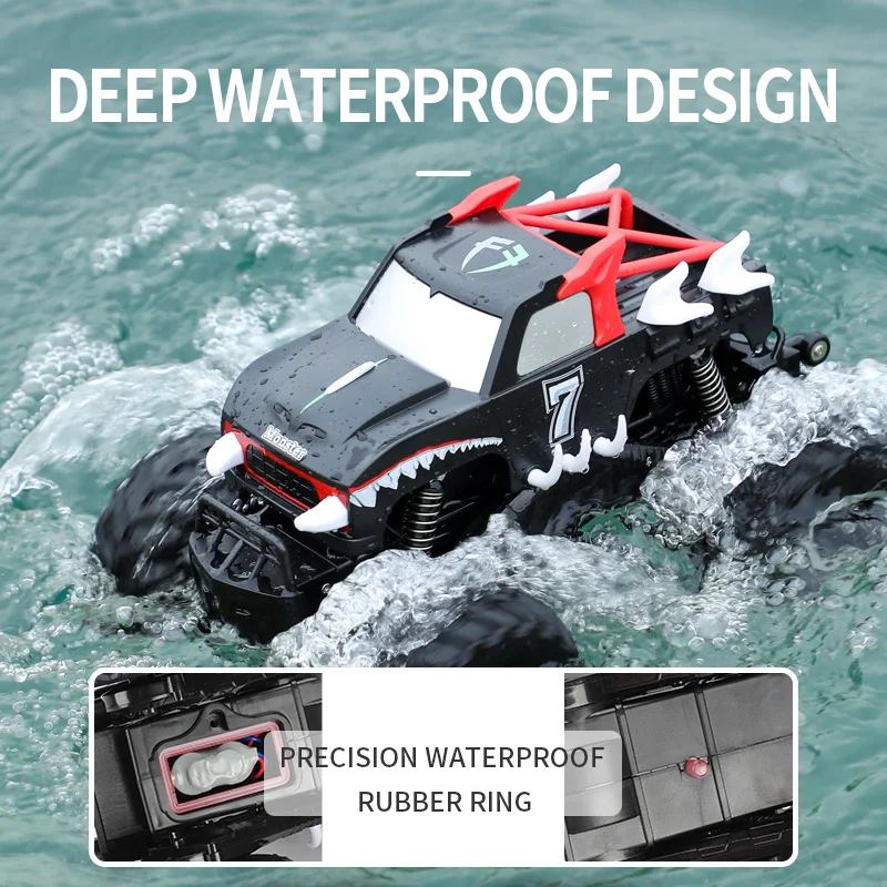 Amphibious off-road climbing vehicle with large stunt drift 360 degree rotary remote control car