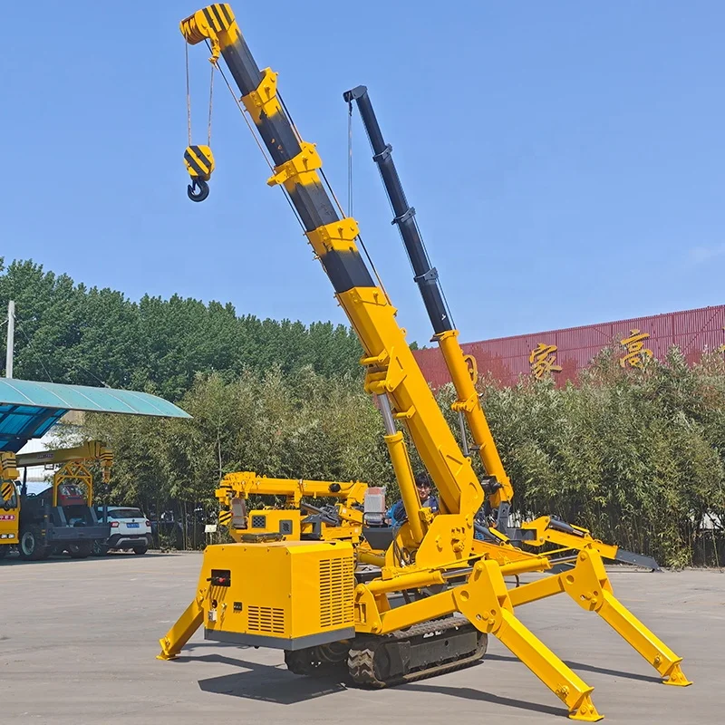 LUGONG spider crane 3 ton spider crawler crane 5 ton 8 ton Truck Mounted Spider Crawler Crane for construction use