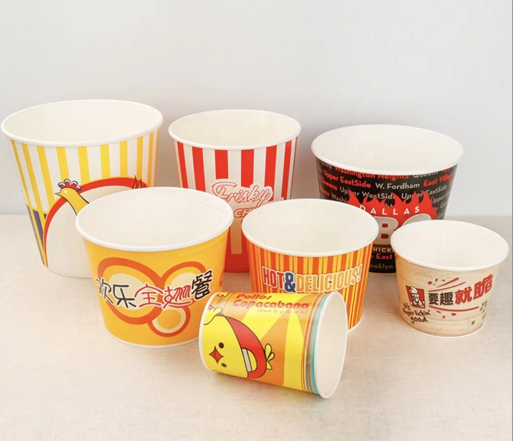 85oz 130oz 170oz  Popcorn Cup Fried Chicken Paper Bucket
