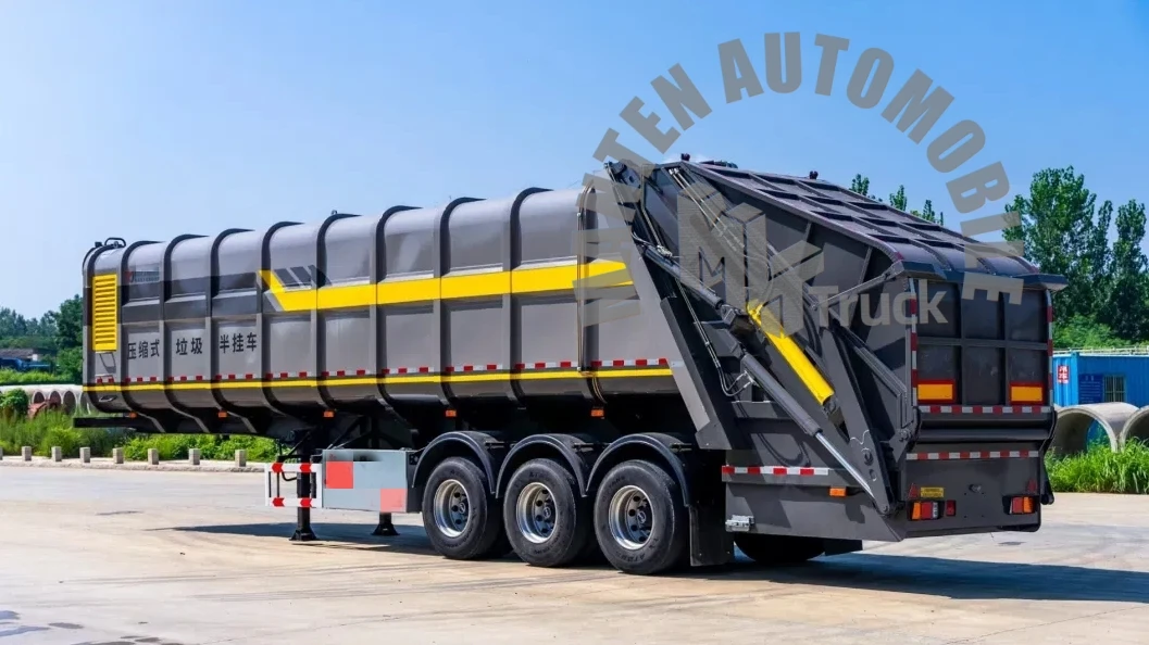 Customized Fuwa/ BPW 2axles 3axles Compactor Garbage Semi Trailer 40cbm 45cbm 50cbm for Waste Automatic Compaction