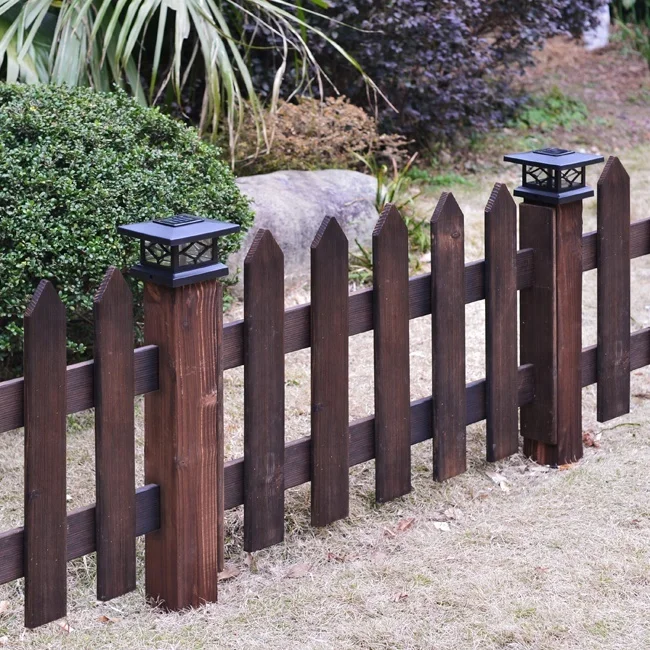 
Loyal gate solar light pillar outdoor modern solar pillar light black post solar gate post pillar light for wood fence 
