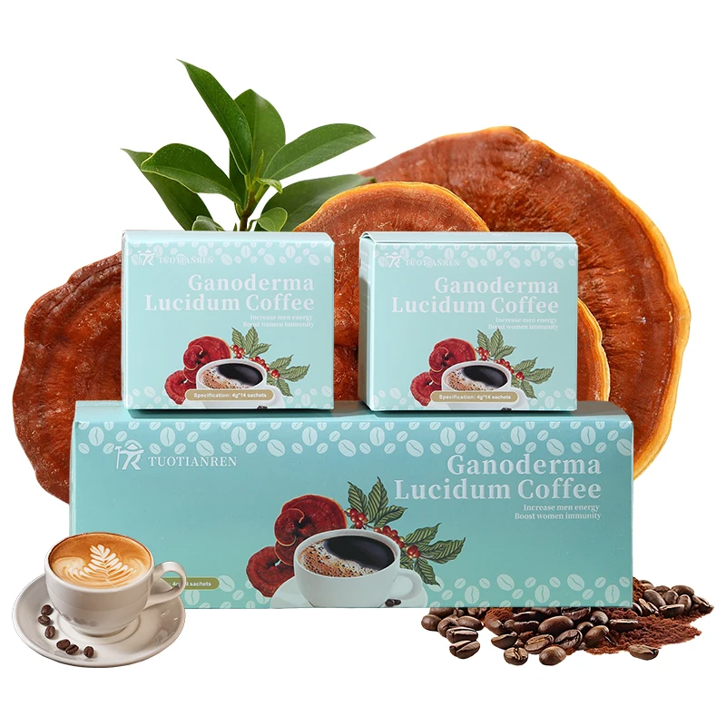 Оптовая продажа индивидуальная Марка Ganoderma Lucidum Reishi порошок Чжи кофе высококачественный органический