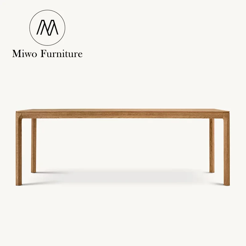 Luxury exquisite American wooden rectangle table set modern hotel villa house custom restaurant furniture banquet Dining table