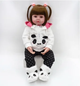 NPK Hot New Baby Reborn Doll 47cm 55cm Baby Girl Dolls Soft Silicone Boneca Reborn Brinquedos Bonecas Pink Princess Gifts Toys