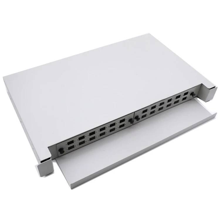ODF Box  Rack Mount 12-24 Core Sc Fc Lc Odf 12 24 Core Fiber Optic Patch Panel