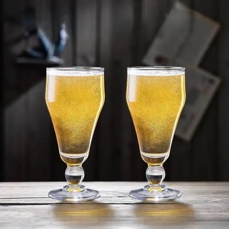 450ml Juice Goblet Wholesale Milkshake Dessert Slushy Glass Cup With Short Stem Unique Craft Beer Stemware Stemmed Tumbler 60547