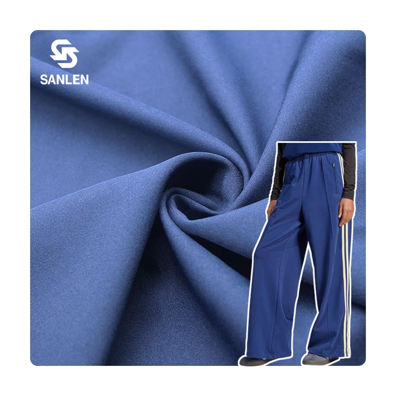 Twill 100D Sports Pants Elastic Woven 4 Way Stretch 90% Polyester and 10% Spandex Fabric For Tracksuit