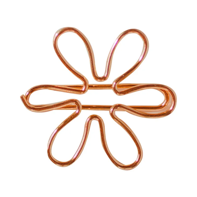 Cute Flower Bookmarks Torsion Spring Metal Accessory for Education-Small Wire Forming Paper Clips and Marks Gifts