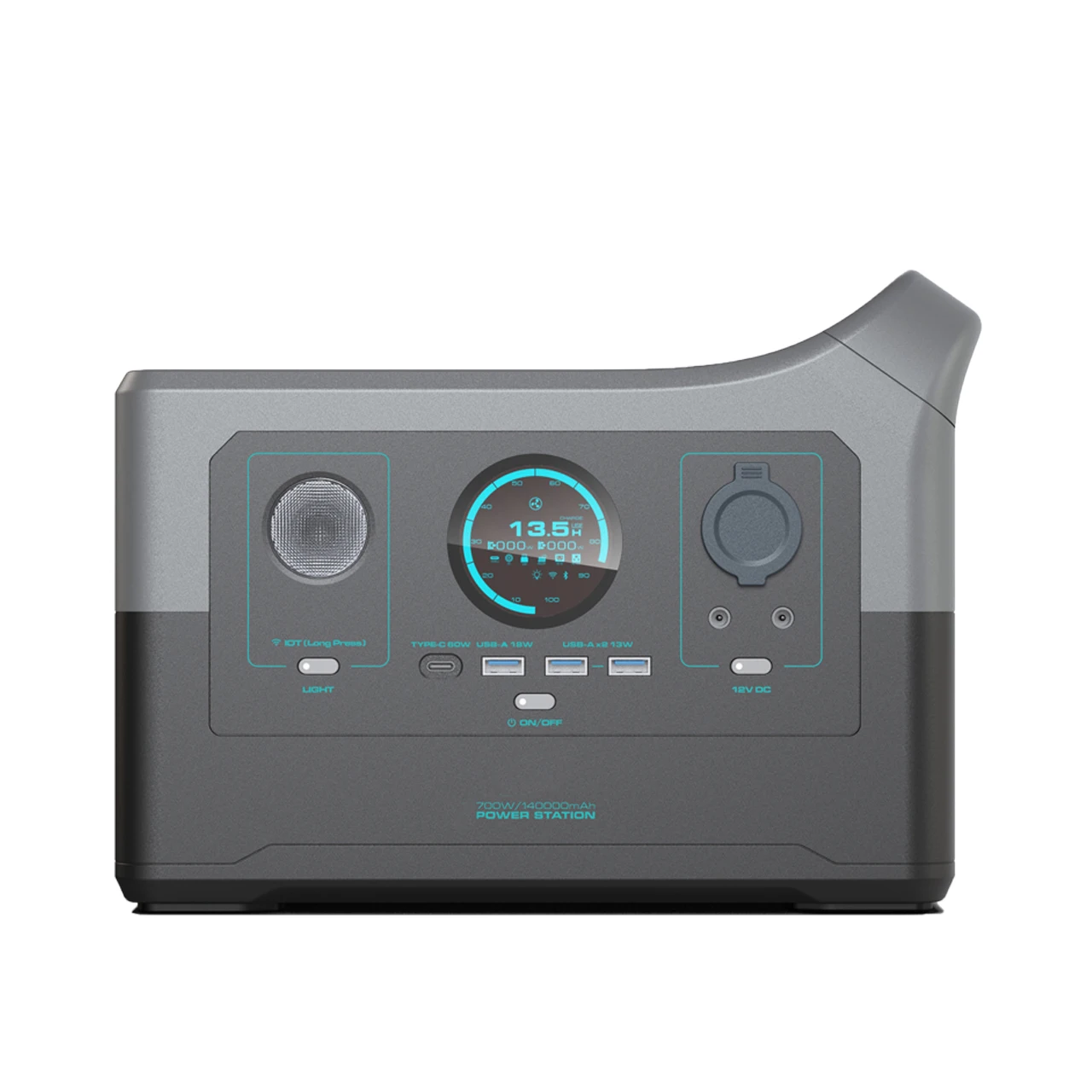 E7/700W/504Wh/140000mAh Solar-powered Inverter Pure-sine Lithium-battery Wireless-charging LCD display Portable Power Station