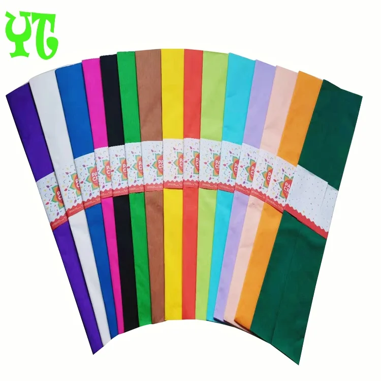 China Manufacturer Party Wrapping Custom Color Masking Tape Jumbo  Crepe Paper Roll