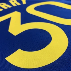 75th  Anniversary High Quality Heat Pressed  Custom Name Curry Thompson Wiggins Iguodala Golden State Basketball Jersey