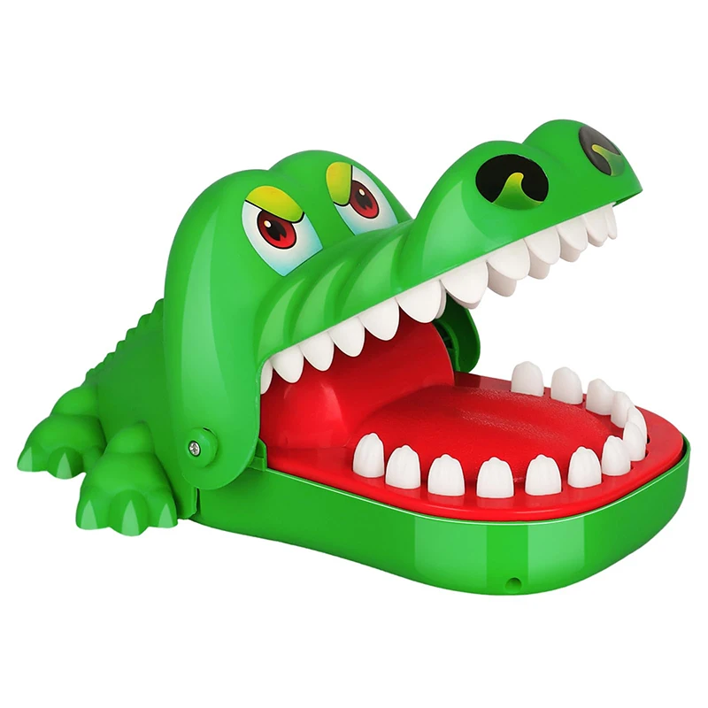 Wholesale Crocodile Dentist Roulette with Soft Rubber Teeth biting hand crocodile game for Kids Party Tabletop Prank Toy