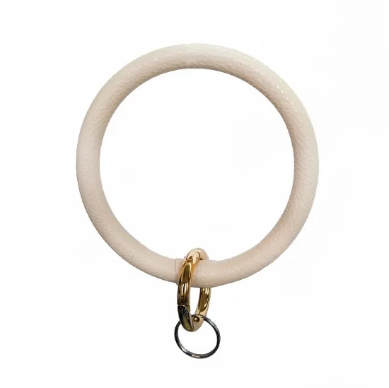 Hot selling PU leather wrist bracelet tassel keychain for women