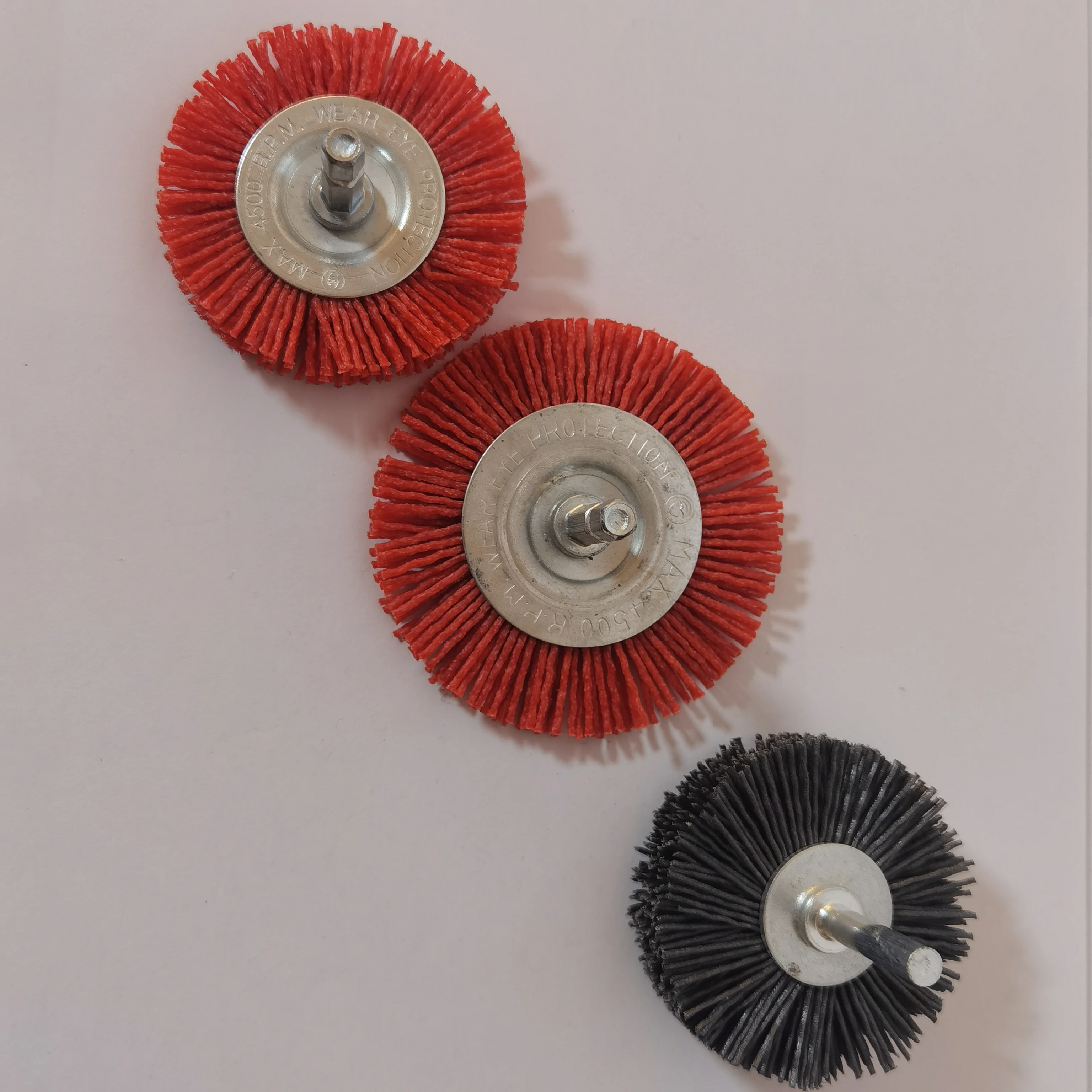 Abrasive Wire Nylon Wheel  Adhesive Brush Wood Polishing Tool  For Angle Grinders