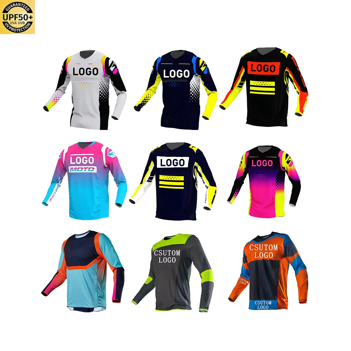 Breathable UV Protection Polyester Men Shirt Motorcycle Auto Racing Custom Motocross Jersey Racing Bike shirts Riding Jersey