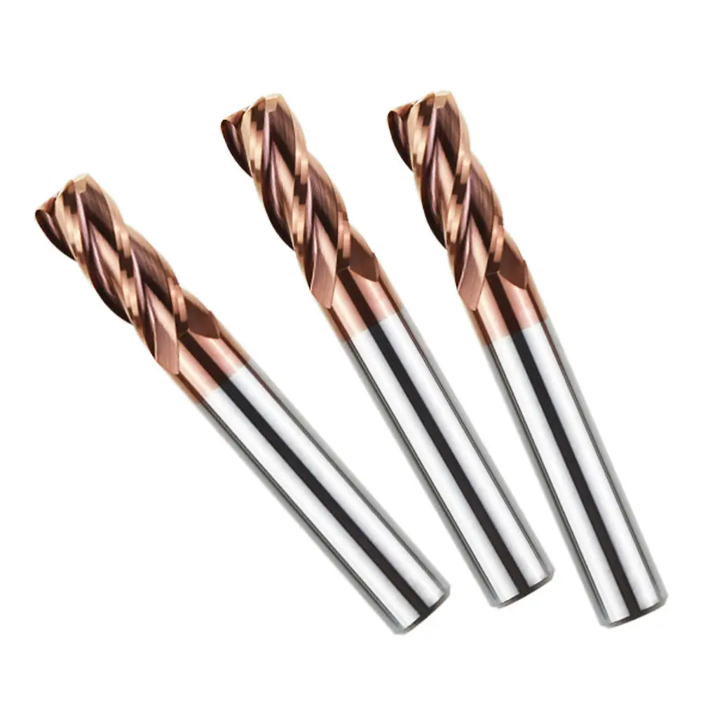 Kerno HRC55 Standard length Solid Carbide Cutters End Mill 4 Flute Corner Radius End Mill