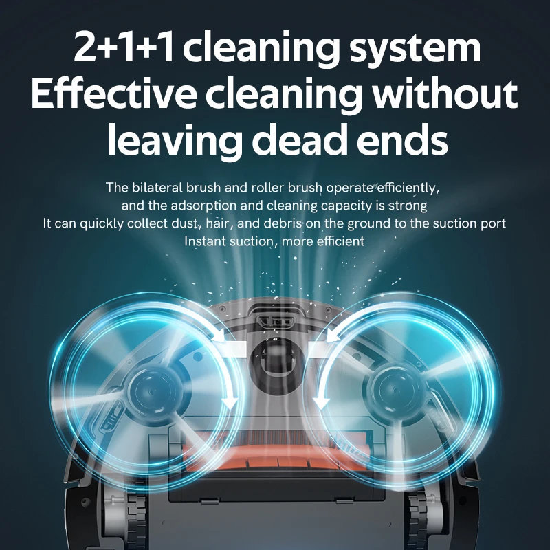 RYK OB11 PRO Smart Sweeping Robot Vacuum Cleaner with Long Battery Life High Power Suction Mopping, and Automatic Return Charge
