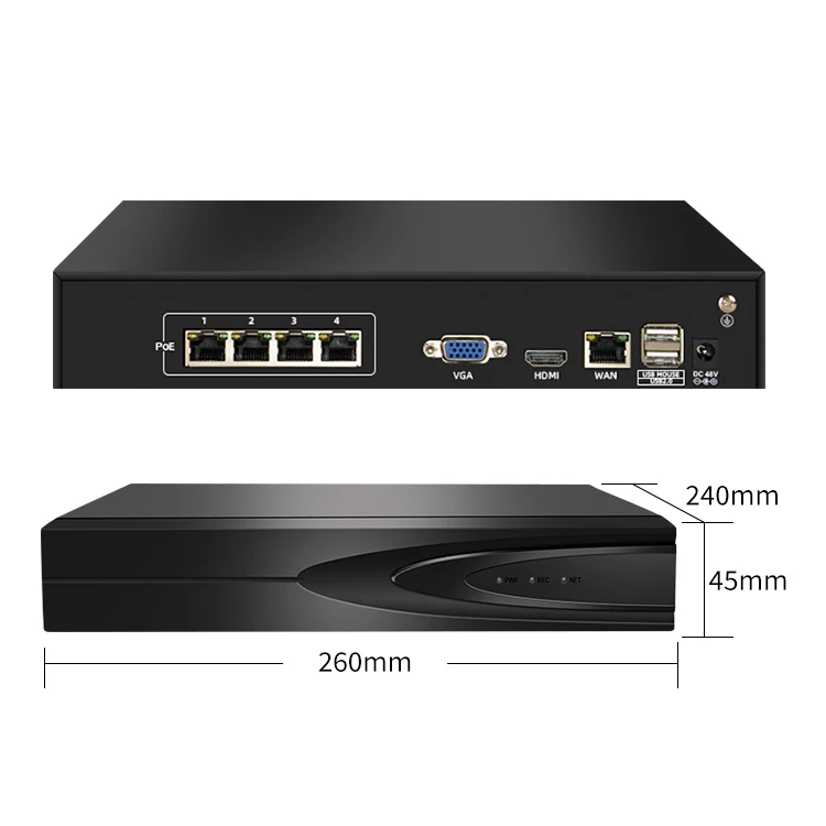  Наружная камера видеонаблюдения H265 4CH 3MP с комплектом видеорегистратора POE