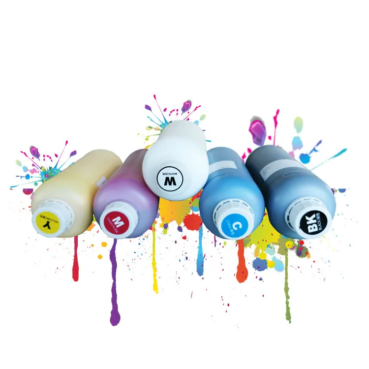 NEW ARRIVAL DTF White Ink Printing Water Based For T- Shirt Printing CMYK+W 5 Color Dtf Ink   dooyion  fast delivery