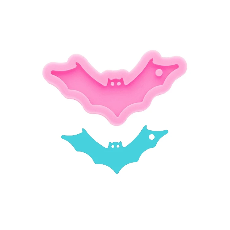 S996 silicone halloween bat keychain mold for resin craft