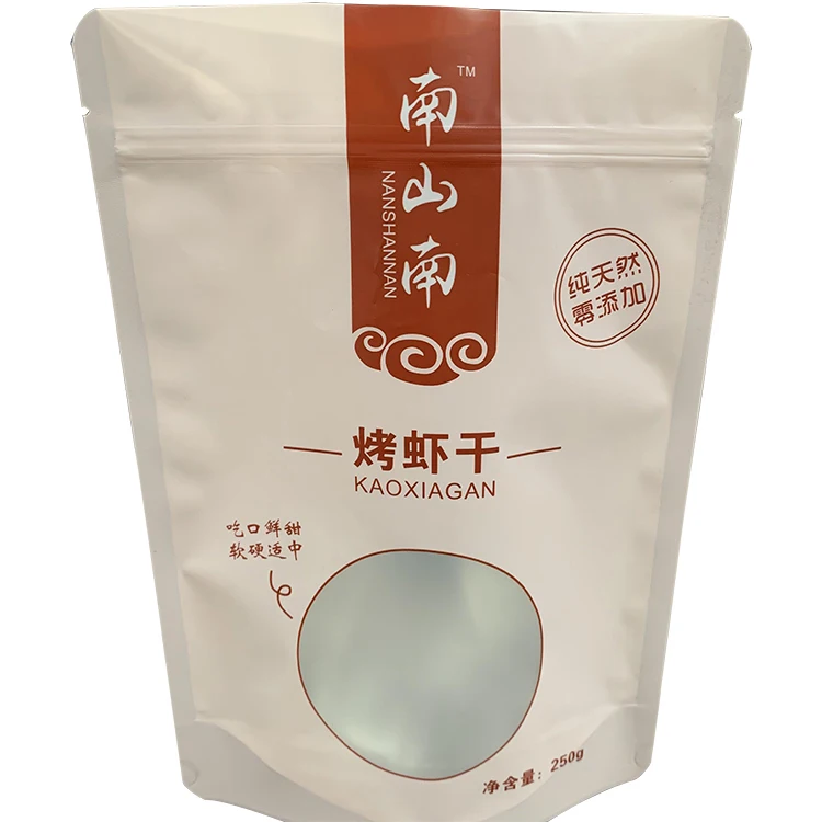 Custom Logo Lure Compostable Grilled Dried Shrimp Plastic Package Zipper Bag