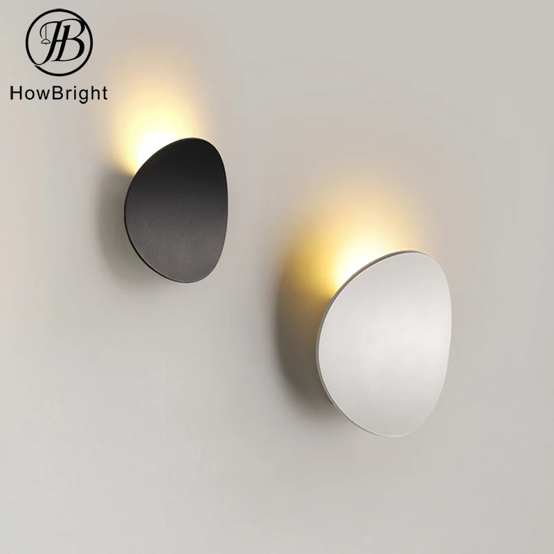Fashion IP20 SMD Aluminum Indoor Wall Light interior bedside Lights 6W 12W 24W Round surfaced Wall lamp