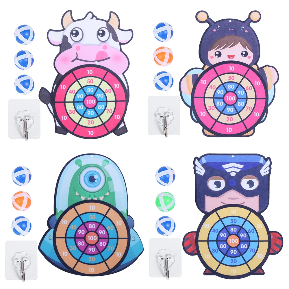 Christmas Cartoon Dart Board Games for Kids Board Games Kit with 3 Sticky Balls And Hook Classic toys Set For Kids Gift juguetes