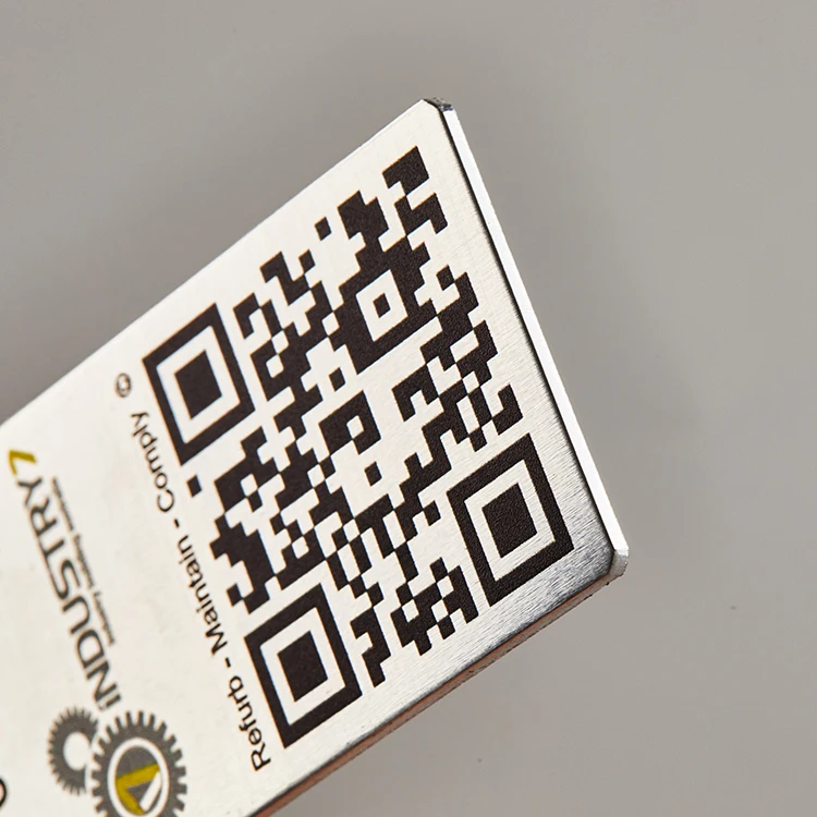 Индивидуальный QR-код алюминиевая этикетка металлическая пластина высокого качества металлические этикетки доступная цена