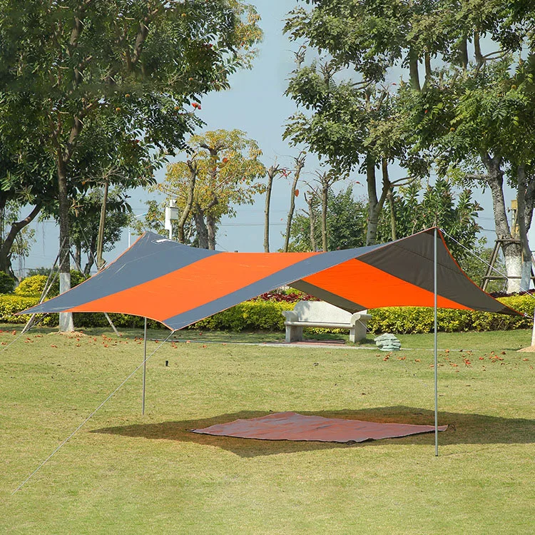 Rainproof Tent Tarp Windproof Awning Camping Shelter Sunshade Portable Beach Sun Shelter Tarp For Picnic Travel