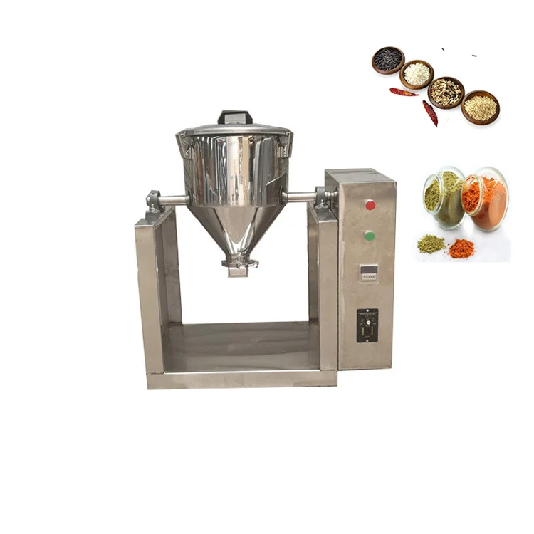 Industrial Chemical Spice Double Cone Camphor Mixer For Powder Used