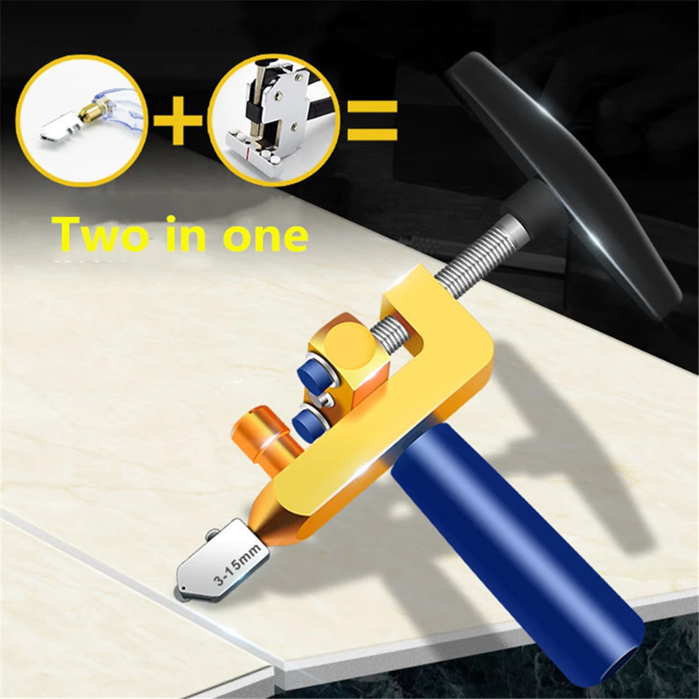 2 in 1 High-Strength Portable Ceramic Tile Glass Cutter Opener Home Glass Cutter Tile Cutter Diamond Cutting Hand Tools