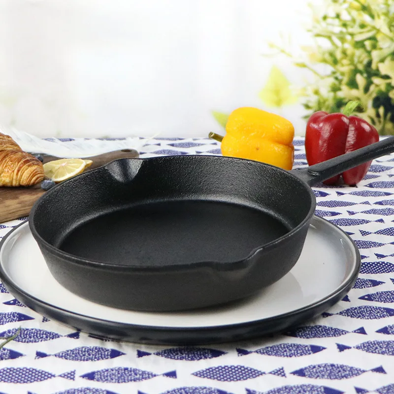 SJP094 High Quality Cookware fry pan multifunction lodge skillet plate non stick kitchen ware die cast iron frying pan