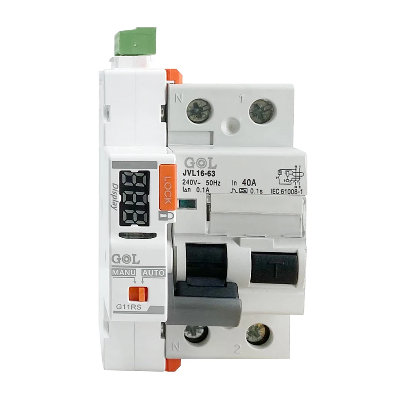 Ar002 Smart Vacuum Rccb Elcb Rcd Solar Recloser Single Phase Breaker 1P 2P 3P 4P Auto Recloser