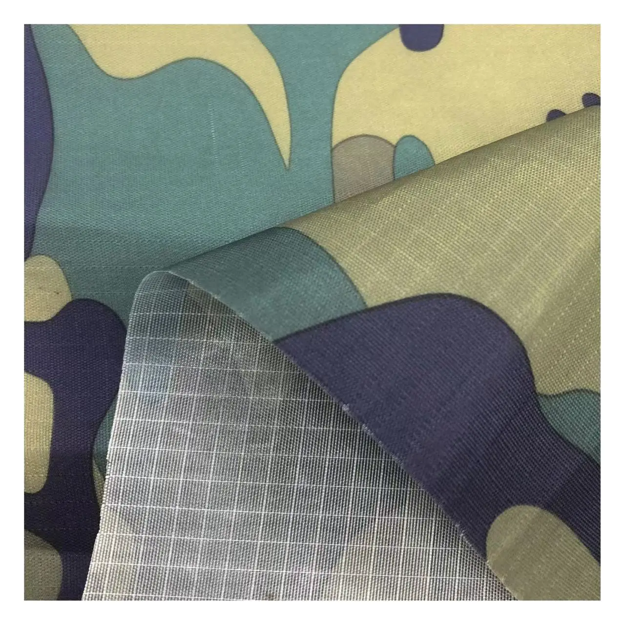 Manufacturing Of Oxford PU Fabric 210D Plaid Camouflage Fabric Printed Oxford Fabric