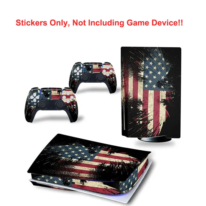 Customize DIY Eco-friendly Vinyl Film Art Decor Skin Wrap one Video Game 4 5 X Console Handle Set Accessories Design Stickers