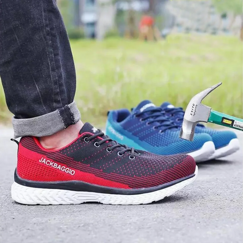 JACKBAGGIO Brand Safety Shoes CE Approved EN ISO:20345 S1P Steel Toe-Cap Puncture Resistant