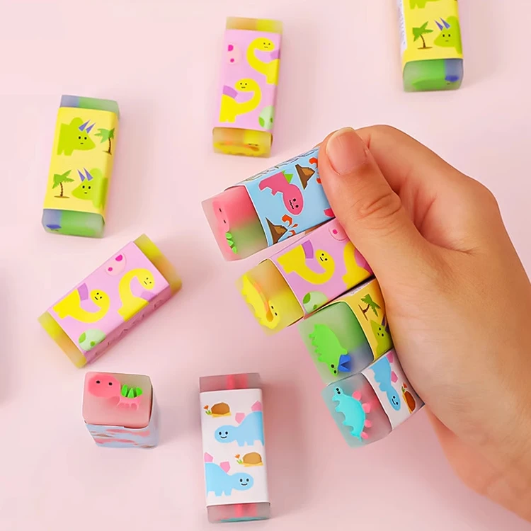 Cartoon Creative Simulation Dinosaur Eraser School Student Eraser Style Rubber Material Origin Type