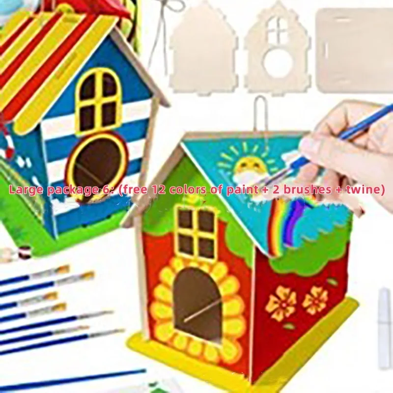 USMILEPET New Bird House Crafts for Kids Ages 5-8 Buildable DIY Birdhouse Kit for Children to Build Wood Craft Project Kits