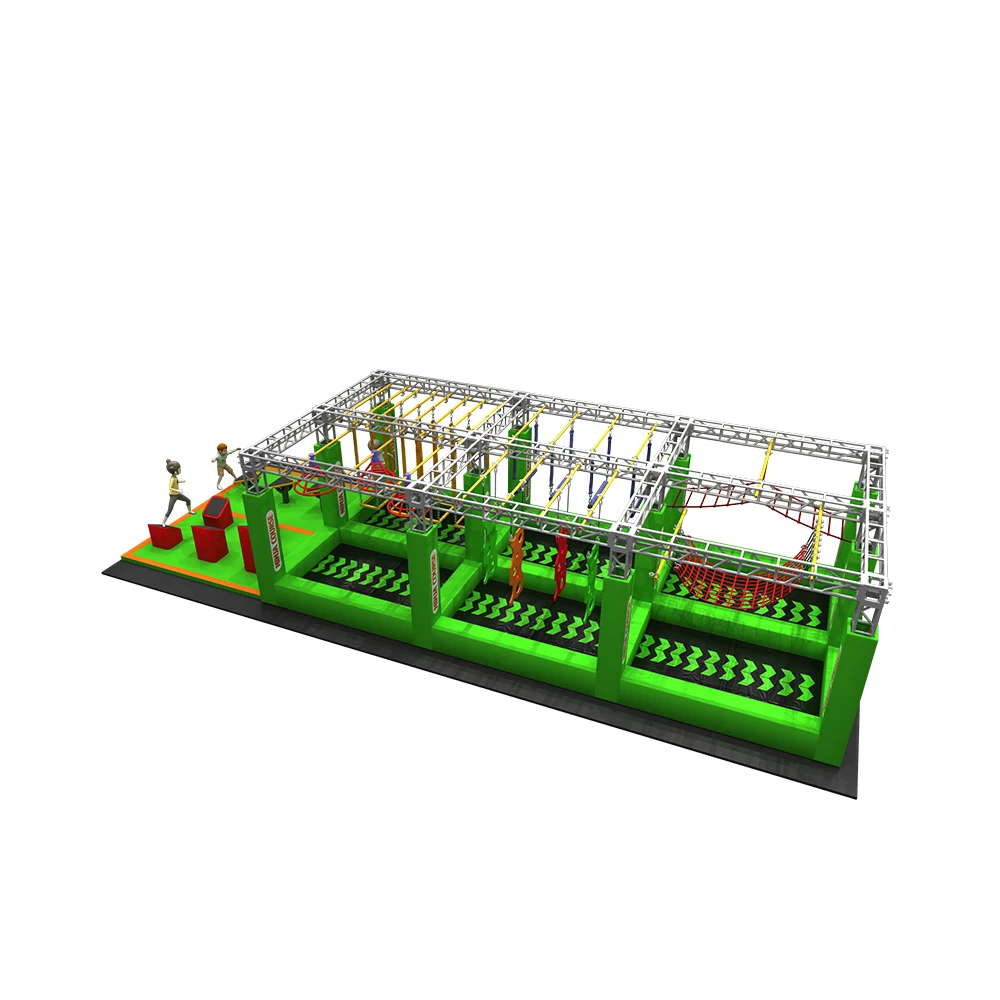 Adventure Equipment Customized Indoor Game Air Roller Coaster Zip Line For Amusement Park