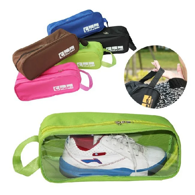 Custom Waterproof Oxford outdoor travel zippered shoe bag sport shoe pouch bag