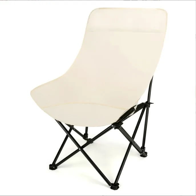 Portable Folding Camping Chair with High Back Lightweight Lawn Chair with Side Pocket Oversized Outdoor Chair for Leisure Travel