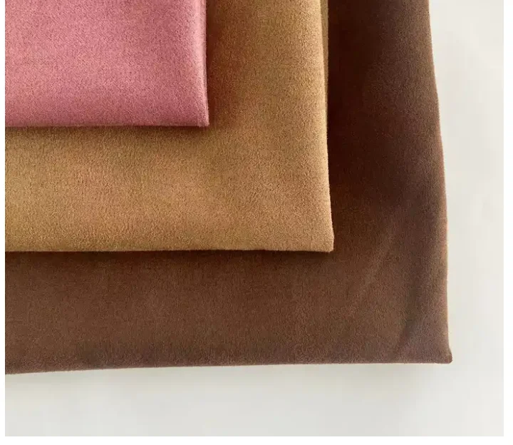 Wholesales High quality cheap price 100% polyester knitted suede plain dyed solids stock fabric Customizable soft