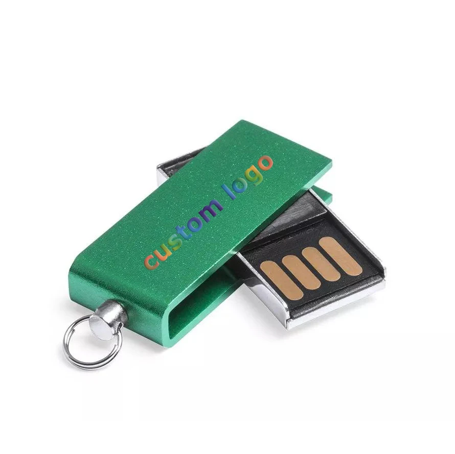 Factory OEM logo 32gb usb flash drive mini metal swivel pendrive custom memory stick flash disk 2GB 4GB 8GB 16GB USB flash drive