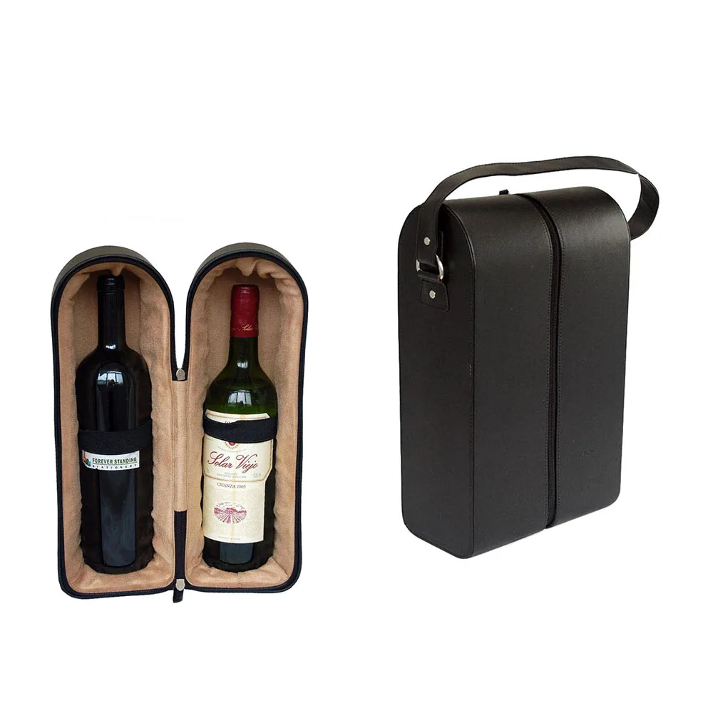 luxury leather packaging custom logo black gift box wine packaging boxes