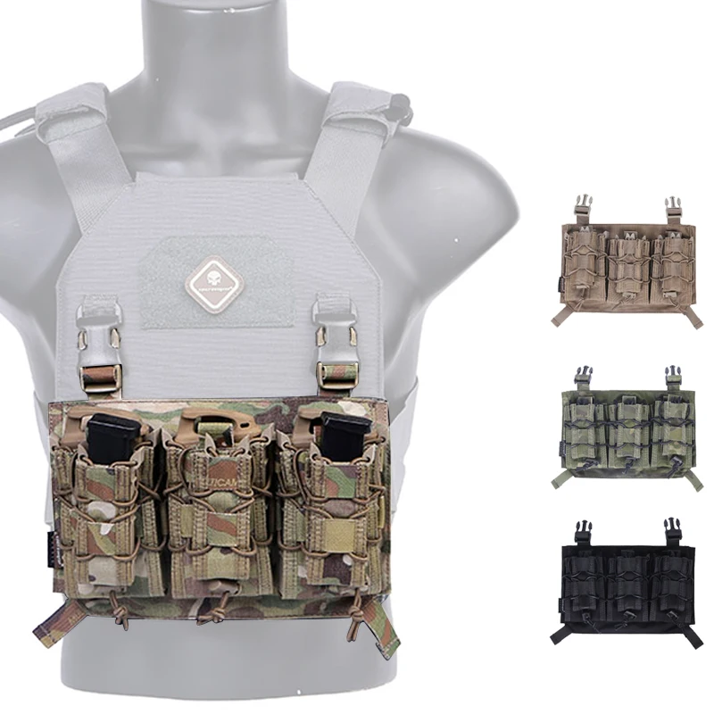 Emersongear Cordura 500D Nylon 1 inch Modular Magazine Pouch Fast Clip Panel Tactical Placard for APC Vest