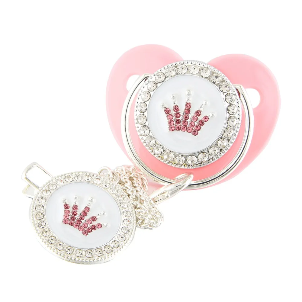 Factory Hot Selling Food Grade Silicone Baby Pacifier Suitable For 0-18 Month Old Baby Bling Customized Pacifier