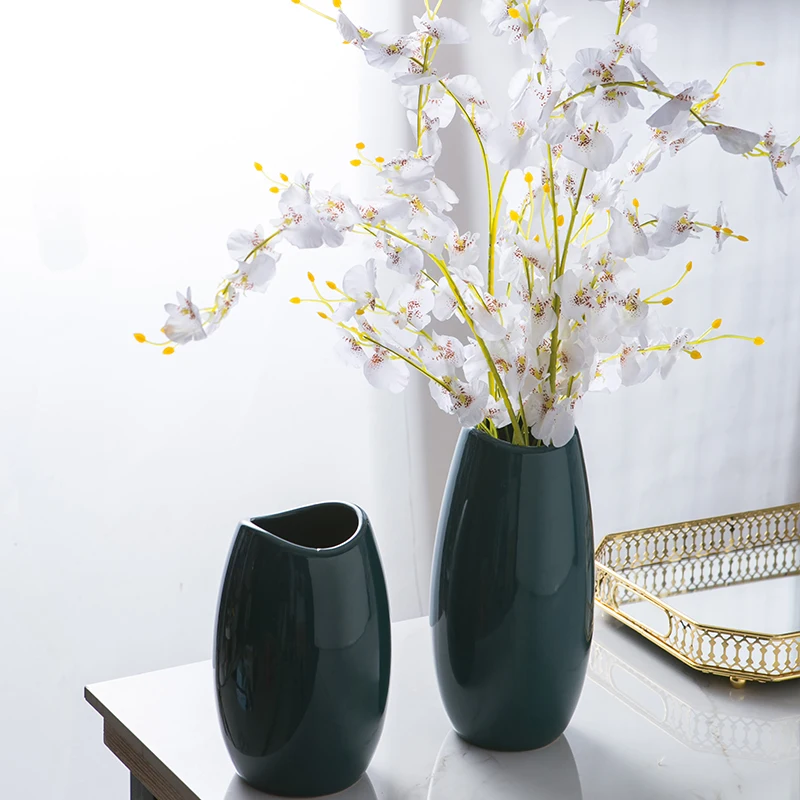 large Creative Home Desktop Decoration Artificial Flower Flower Vase Ceramic Hydrangea Flowers Bouquet