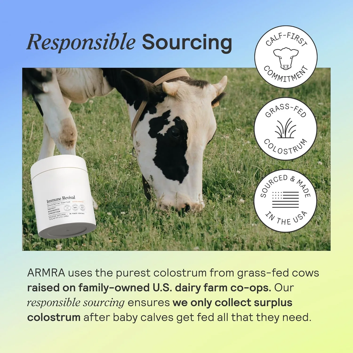 Hot Selling Colostrum Powder For Gut Health Dietary Supplement Customized Logo Immune Barrier Superfood Colostrum Powder